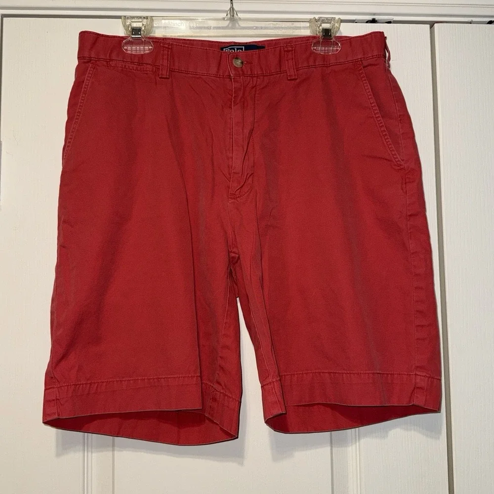 Vintage Polo Ralph Lauren Shorts Mens Size 34 Red Chino Y2K Style